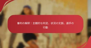 審判の解釈：主観的な判定、状況の文脈、選手の行動