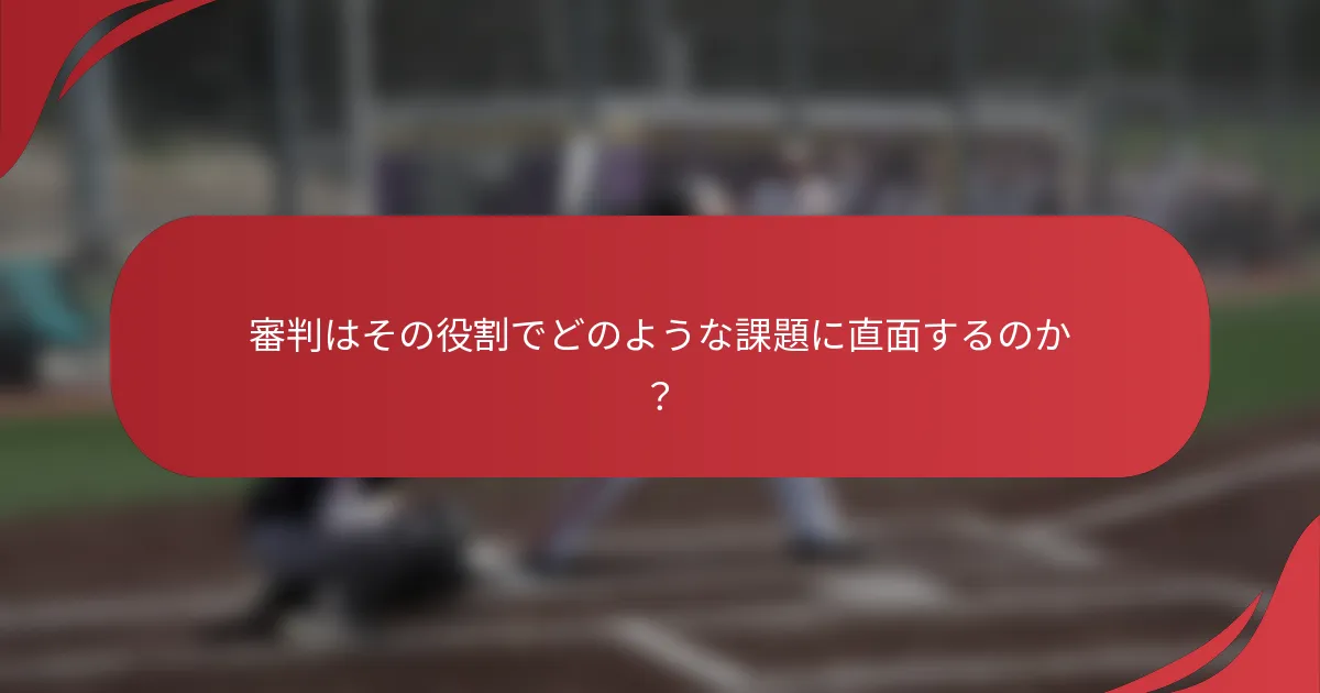 審判はその役割でどのような課題に直面するのか?